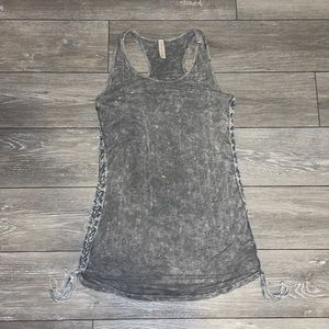 T-shirt style gray MIDI dress